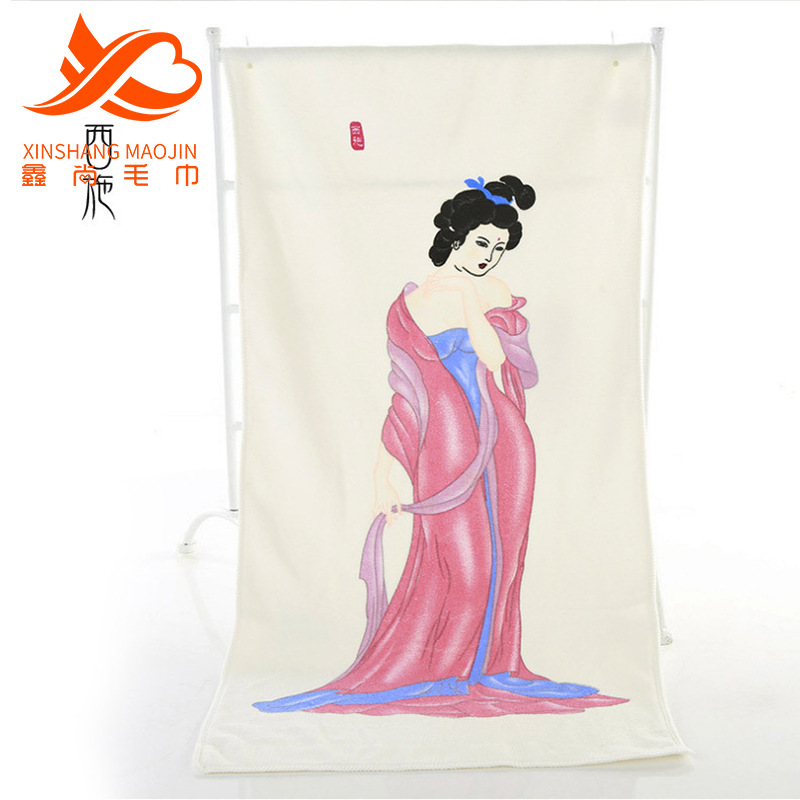 Microfiber Magic Color Changing Towel Creative Gift Temperature Changing Animation National Style Festival Printed Towel Pattern Customization