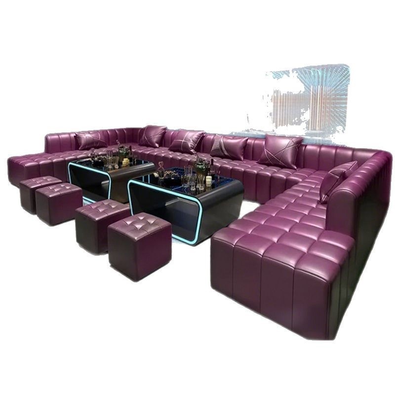 Factory Direct Sales Classy Business Party Club Box Nightclub Bar Booth Accessible Luxury Ktv Corner Sofa Combination