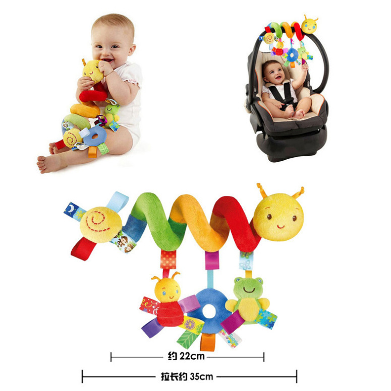 Caterpillar Bed Winding Label Toy Car Bed Hanging Comfort Doll Baby Comfort Toy Baby Label Bed Winding Cross Border