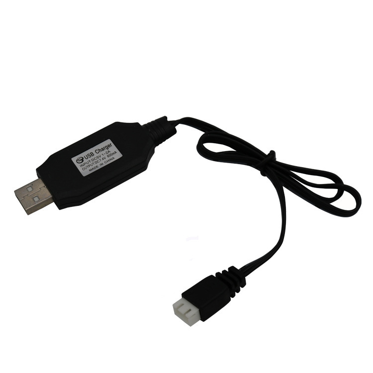 USB charging cable 7.4V three-pin balanced charging plug model aircraft remote control car 2S lithium battery 3p charger