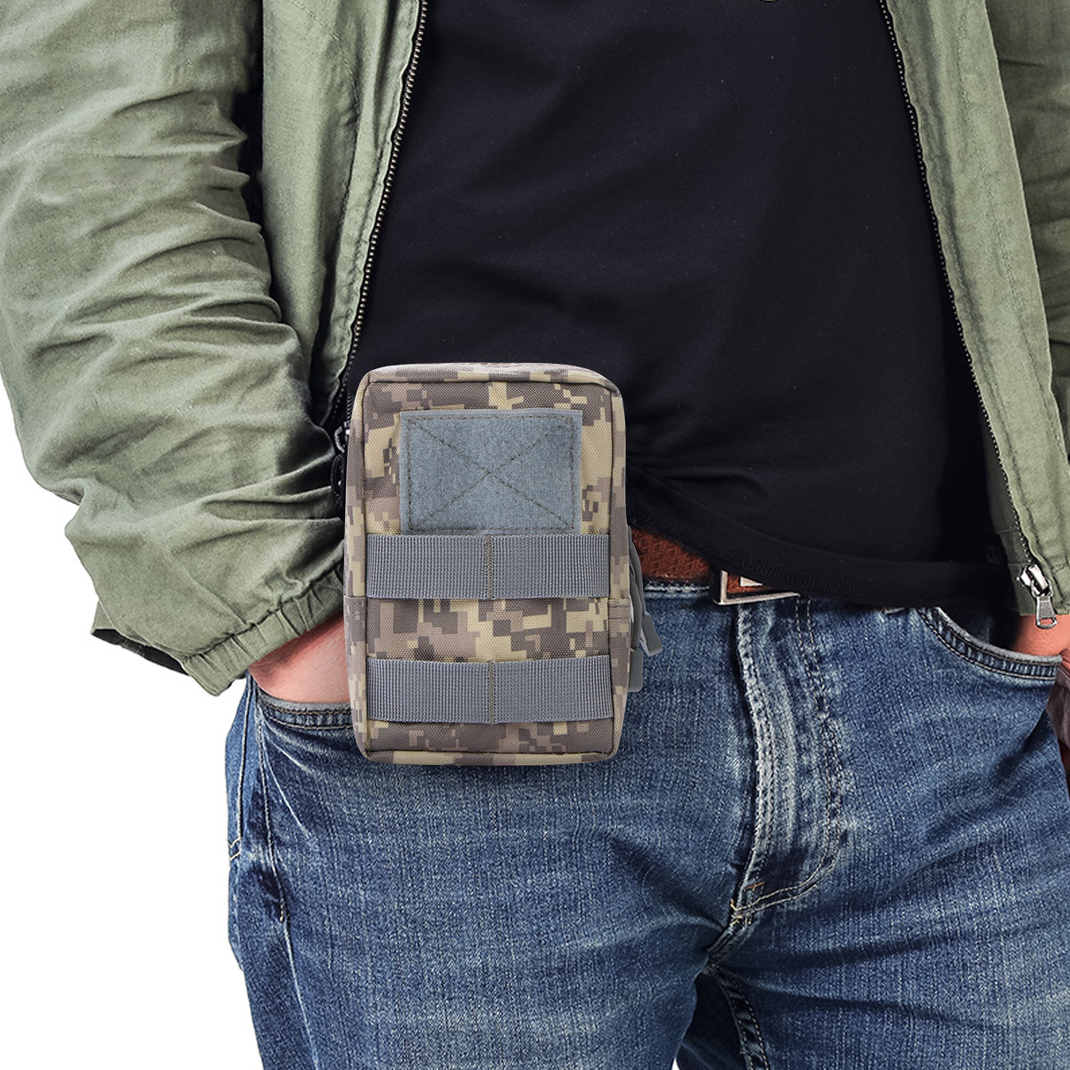 Molly bag outdoor tactical camouflage EDC commuter small waist bag molle military fans convenient accessories zipper bag 4 Pack