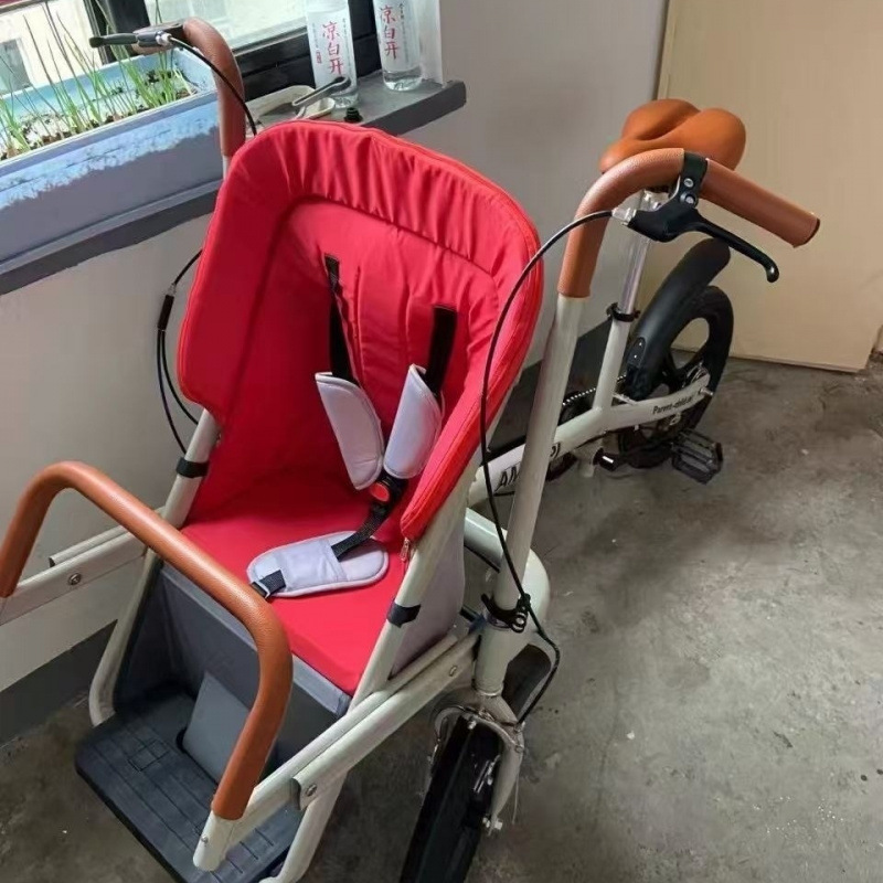 Pigeon Flying with Fitness Bicycle Mother and Child Family Car Children's Tricycle with Baby Car Outdoor Riding to Pick Up Baby