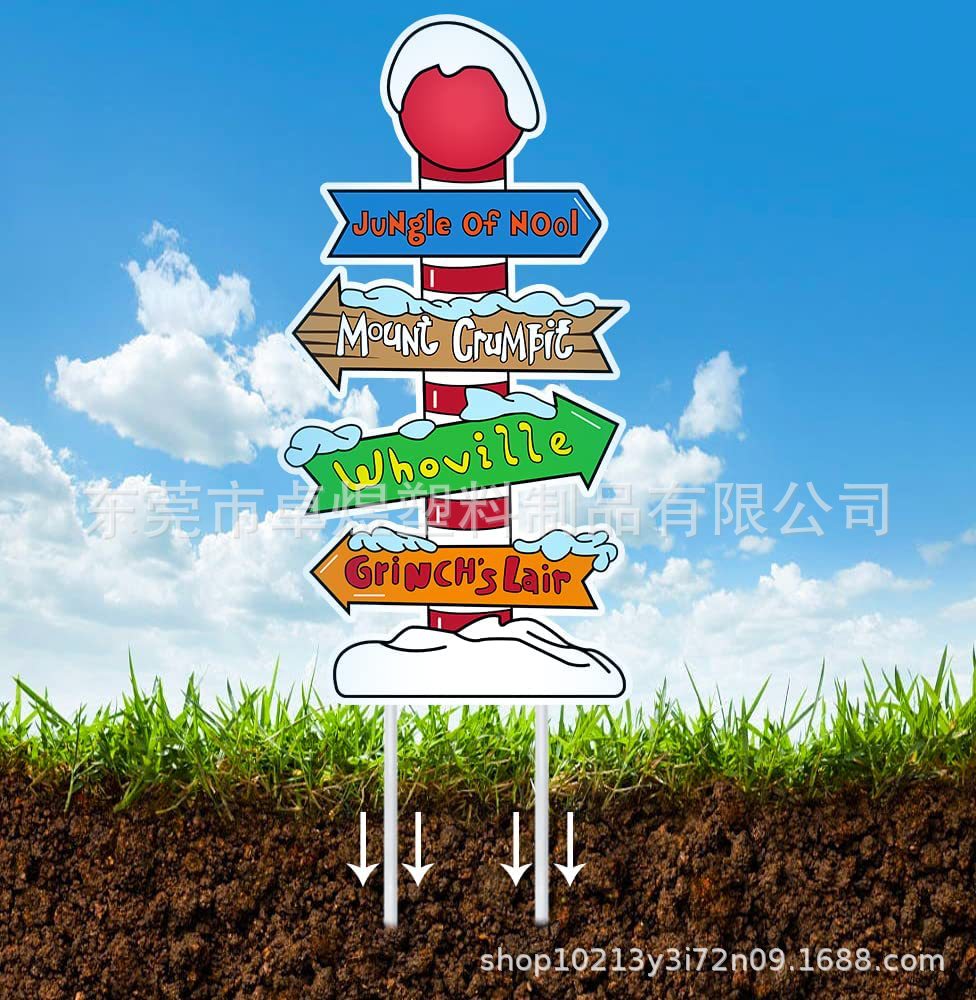 Greenqi Girl Street Sign Courtyard Insert Independent Station Popular Garden Sign Lawn Decoration Ground Insert Sign