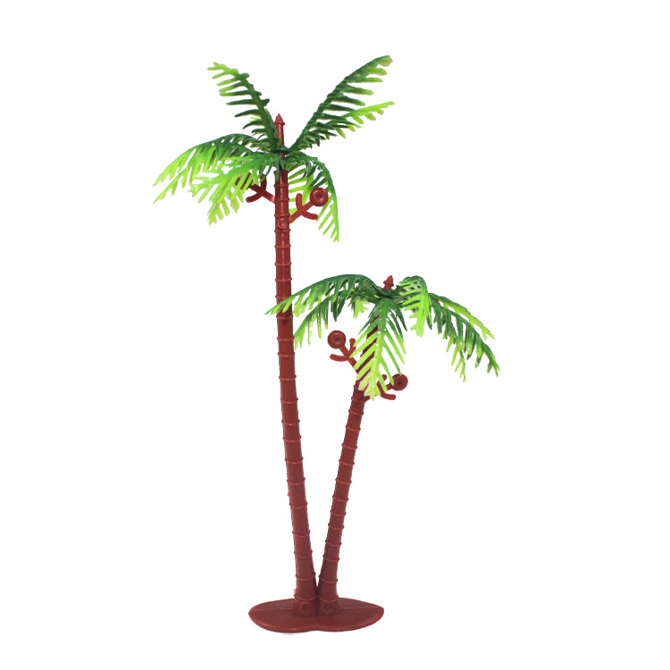Large and Small Size Simulation Coconut Tree Plant Ornaments Beach Ocean Theme Venue Layout Birthday Cake Baking Ornaments