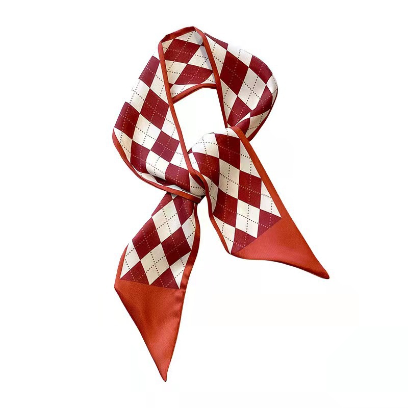 Satin High-end Style Hair Tie Long Silk Scarf Hair Band Elegant Simple All-match Hair String Ribbon Hair Accessories Women's Tie Bag