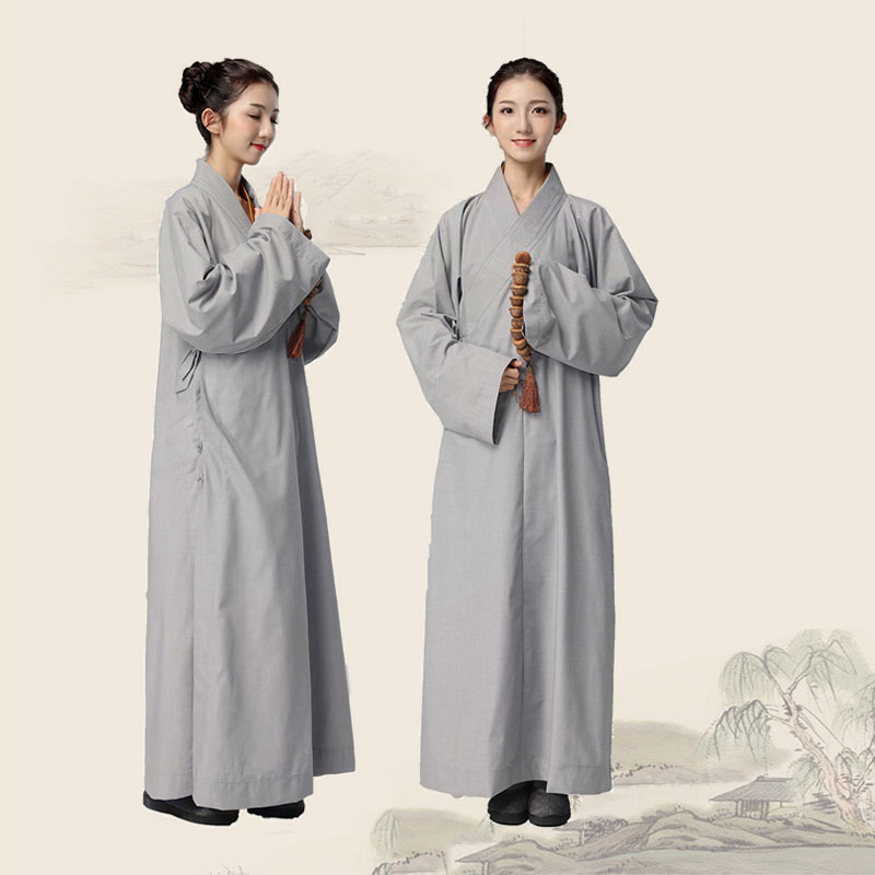 Dixi Spring and Autumn Cotton Monk Robe for Men and Women, Zen Meditation Haiqing Lay Monk Clothing, Monk Robe for Monks and Nuns