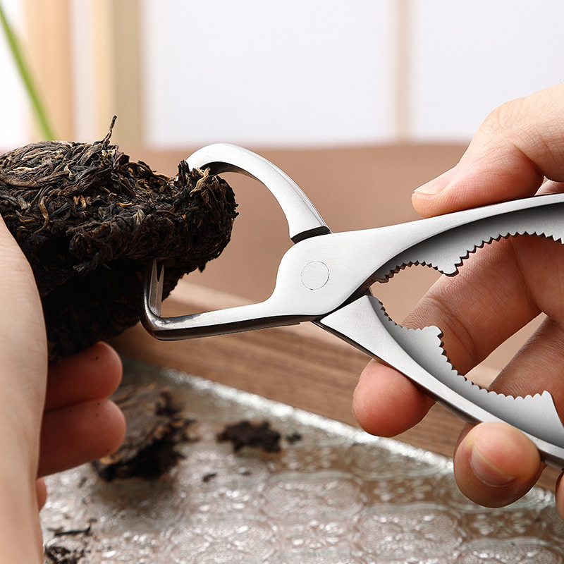 Stainless Steel Tea Pliers Tea Needle Multifunctional Labor-saving Tea Cake Tea Brick Tuo Tea Needle Chinese Cutting and Scraping Tea Set Accessories