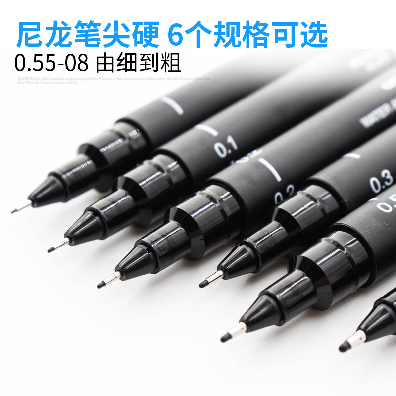 Игольчатая трубочная ручка Mitsubishi Nylon Nib Pin-200, контурная, для практического использования