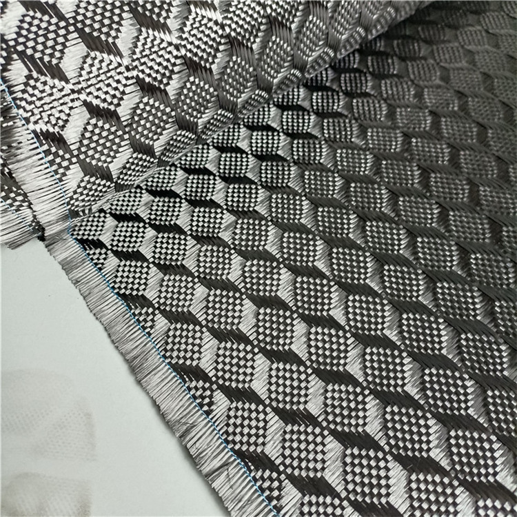 Factory Direct Sales Carbon Fiber 3D Flat Jacquard Cloth Stereo Grids Cloth Car Modification Covered Carbon Fiber Composite Material