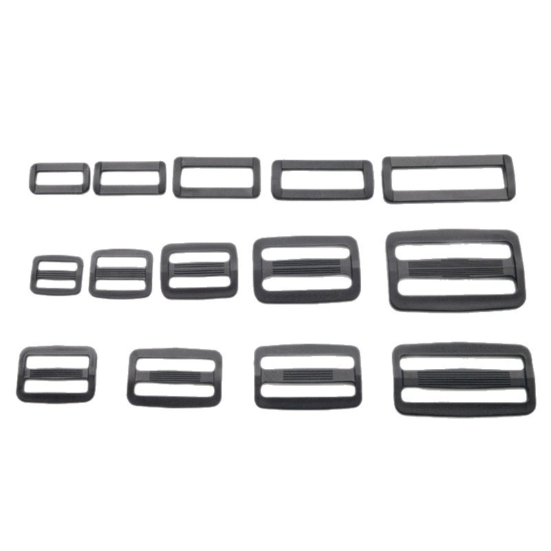 in stock supply plastic day buckle three adjustable buckle day buckle square buckle mouth buckle thickened white color