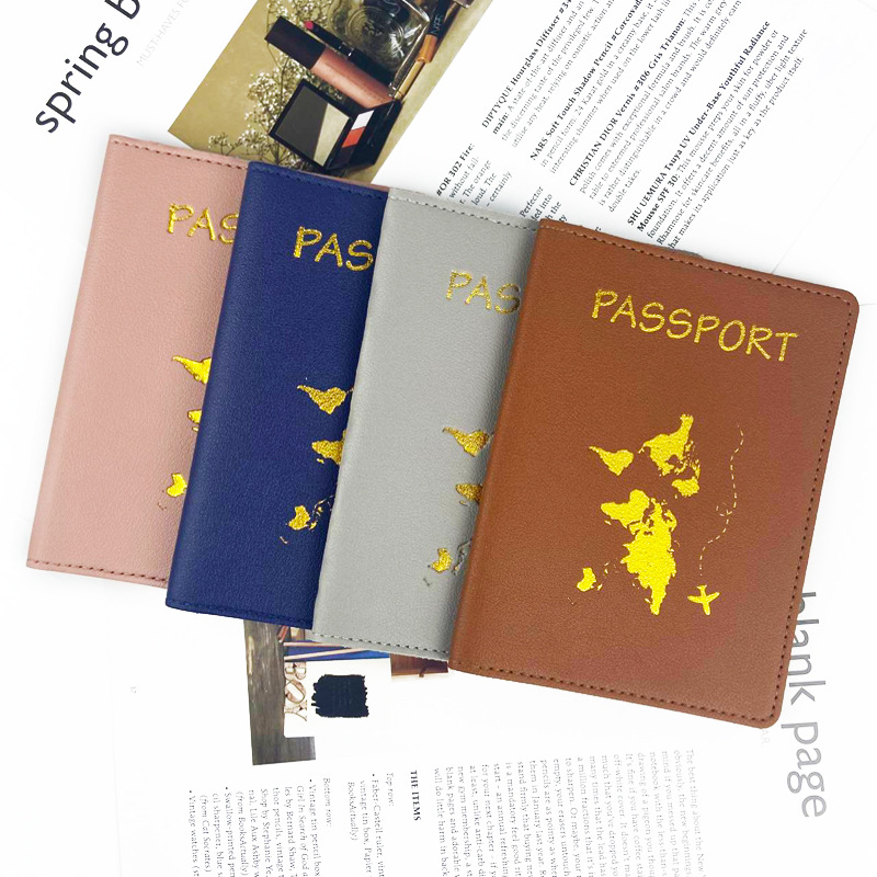 Cross-border in stock custom enterprise logo LOGO can be bronzed UV silk screen printing and other craft Passage cover Passage holder Luggage tag