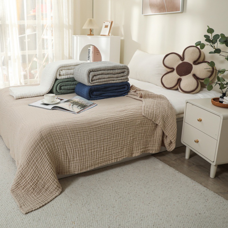 Tengmei baby gauze cotton wide-brimmed gauze children's quilt bath towel 110*110 fluorescent hug cross-border generation hair