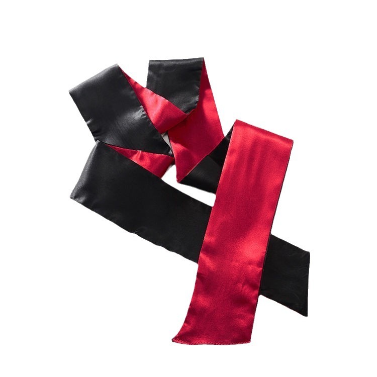 Artificial silk satin adult supplies flirting sexy eye mask stage props bow hand strap light SM opaque