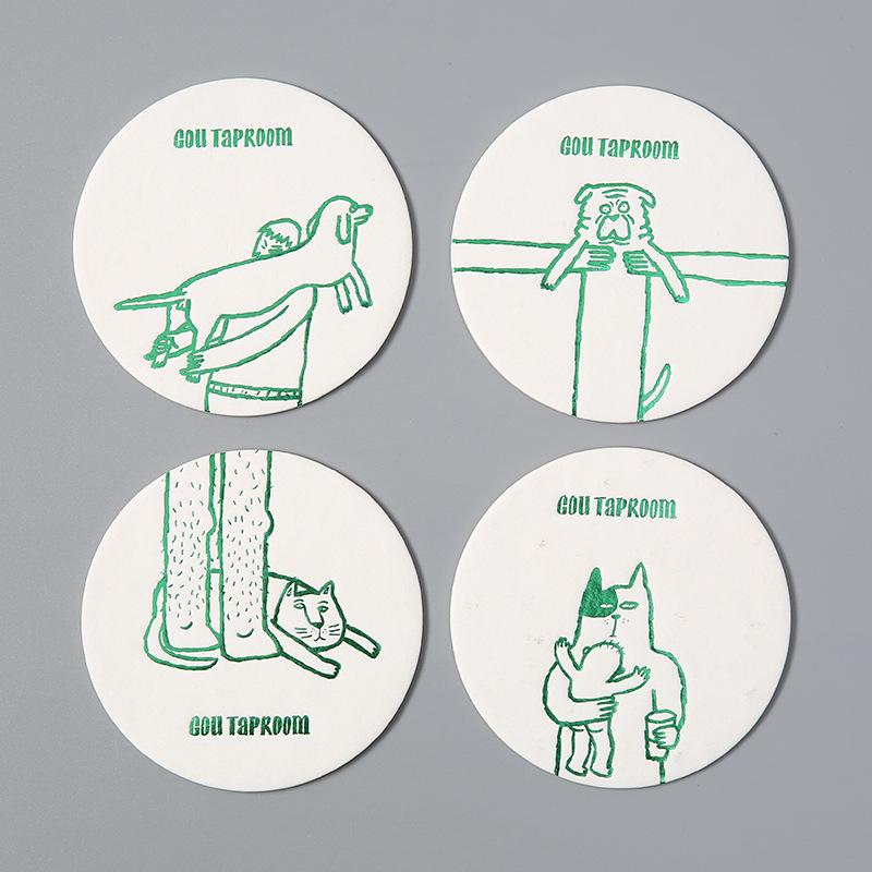 Customized Manufacturer Paper Coasters Wholesale Absorbent Paper Coasters Coated Paper Coasters Tea Coasters Mug Coasters Printed Logo