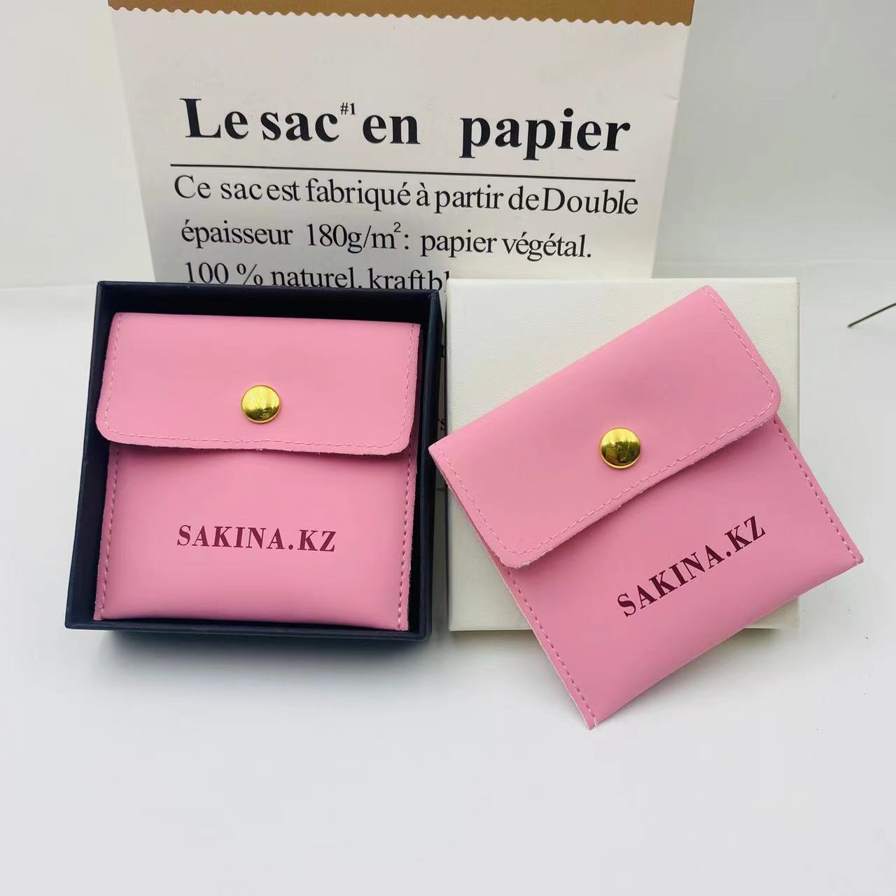 Простая белая сумка для хранения серег, колец, браслетов, упаковка для ювелирных подарков