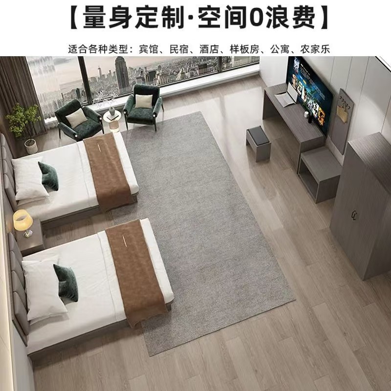 Hotel Furniture Standard Room Full Set Hotel Bed Simple Modern Double Bed Apartment Homestay Rental Room Special Bed