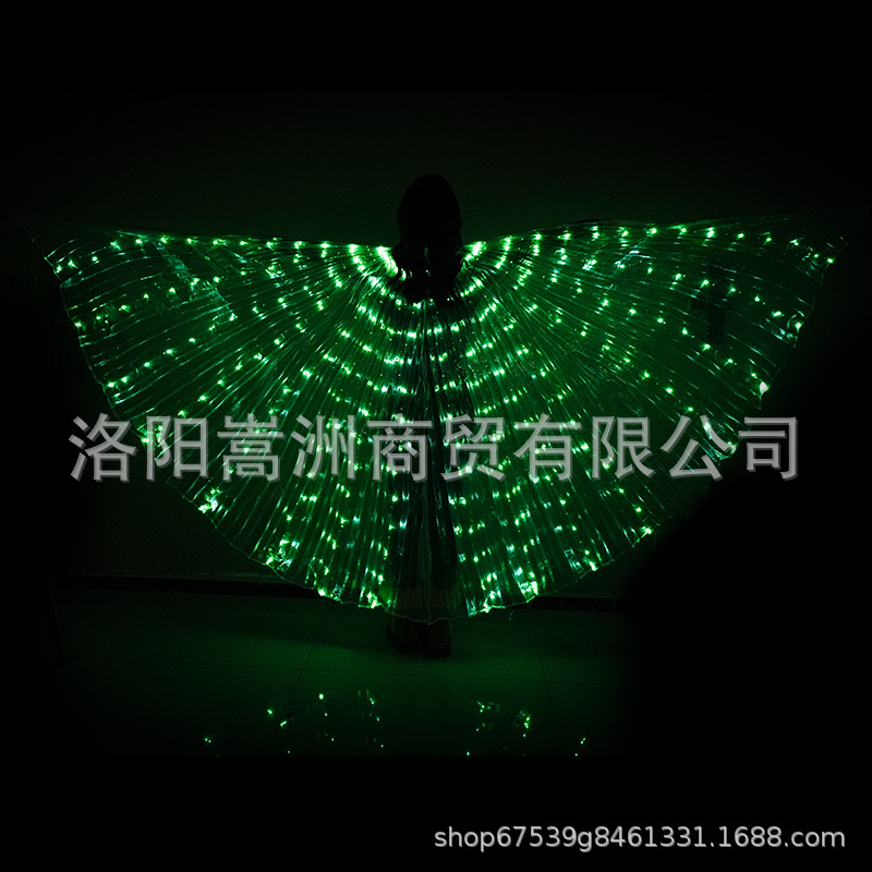 Elite Led Luminous Wings Adult Five-Colorful Belly Dance Cloak 360-Degree Performance Rainbow Luminous Props