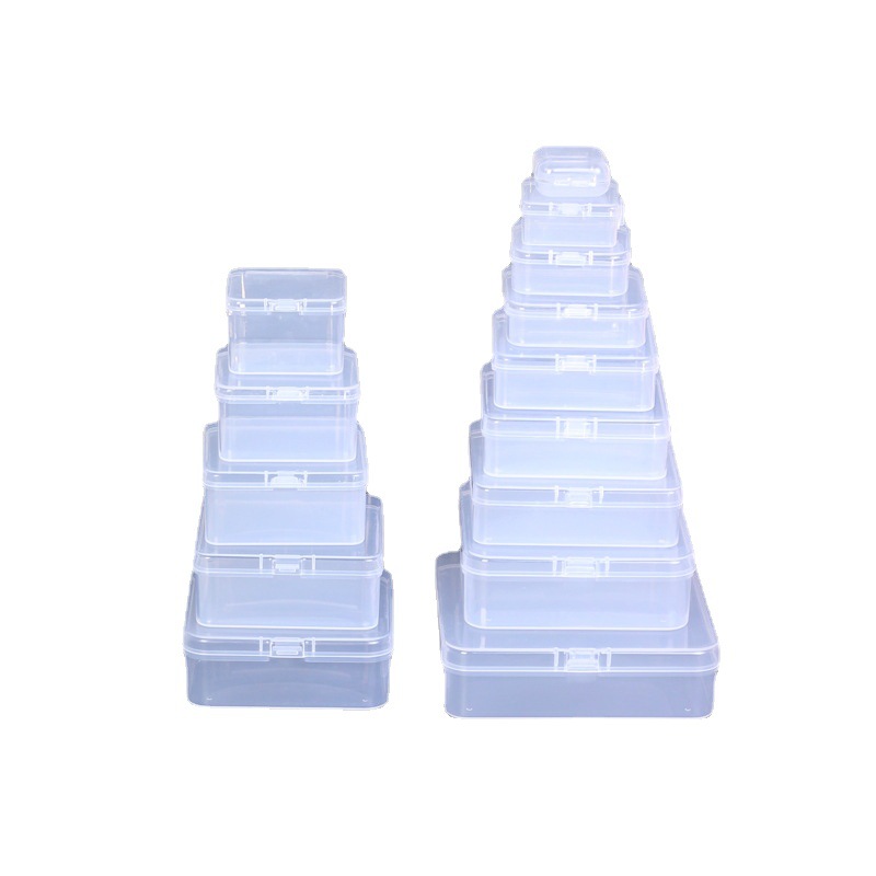 Square Transparent Plastic Box Square Rectangular Parts Storage Box Jewelry Fishing Gear Soap Flower Packaging Square Box