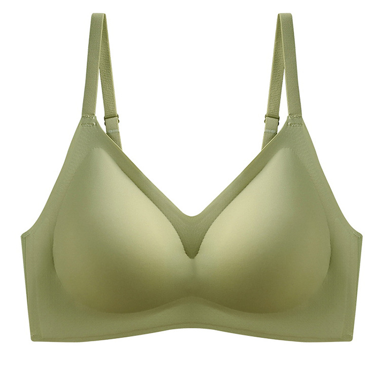 Thai Latex Small Shoulder Strap Intimates for Women Without Rims Sports Yoga Vest for Women Push-Up and Side Breasts Push-Up Bra for Women