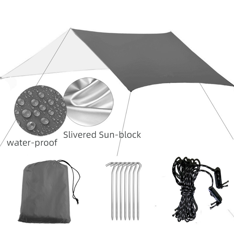 Waterproof Camouflage Outdoor Oversized Canopy Sunshade Beach Camping Tent Waterproof Ground Cloth Moisture-Proof Mat Triangle Canopy