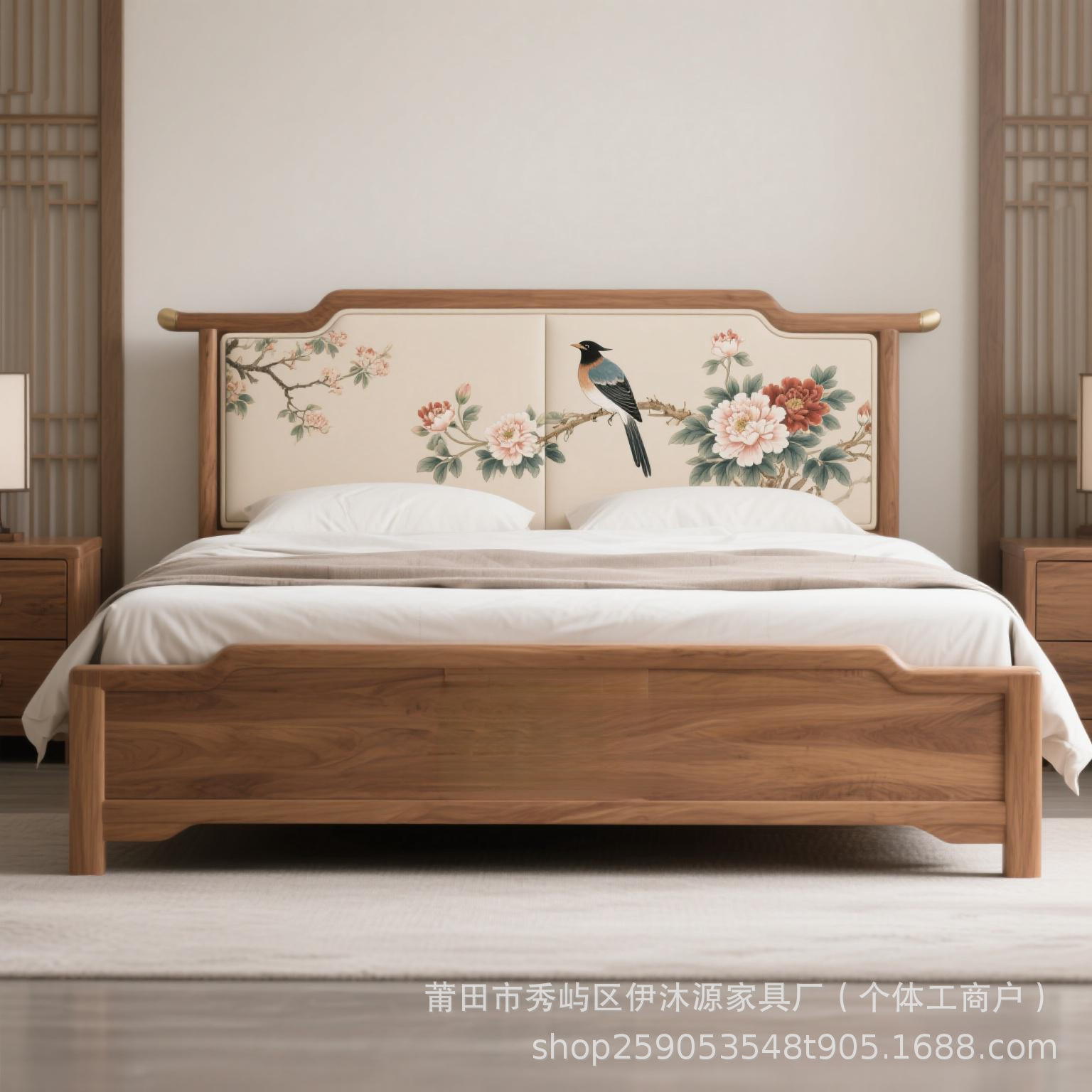 Двойная кровать в эстетическом стиле с золотым грушевым деревом, дизайнерская кровать для гостиниц и гостевых домов