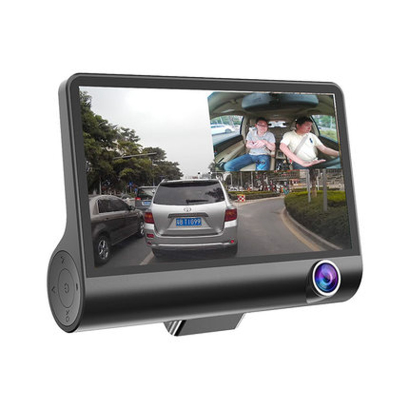 Three-way three-lens driving recorder car front car car HD 1080P wide-angle reversing image