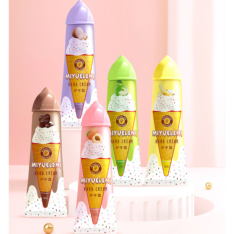 Mixiaoloni ice cream cone hand cream 30g hydrating non-greasy moisturizing refreshing online live broadcast supply batch