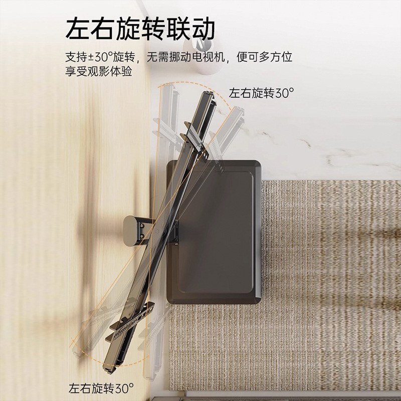 Universal TV floor stand mobile wheeled solid wood art all-in-one trolley rack suitable for 55/65/70 inches