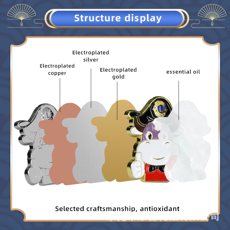 Customized Metal Badges, Anime Brooch Factory Zinc Alloy Badges, Painted Work Badges, School Badges, Bottle Opener