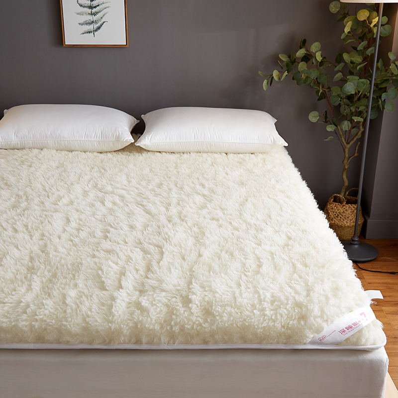 Mattress Australian Pure Wool Mattress Single Double Thickened Folding Cushion Lamb Fleece Mattress Home Bedding Genuine