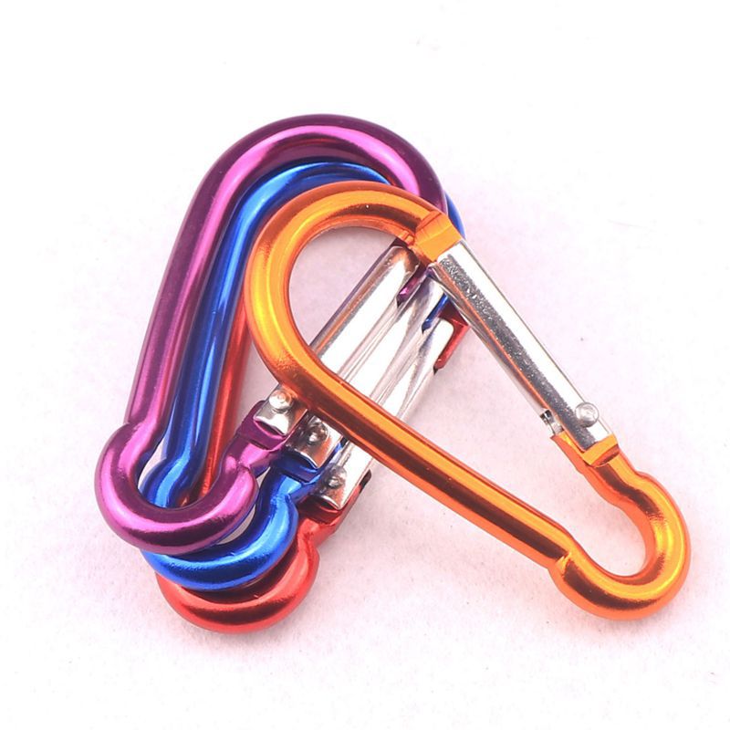 Manufacturers wholesale 6 gourd 60mm thick aluminum carabiner hook Cup hook convenient hook