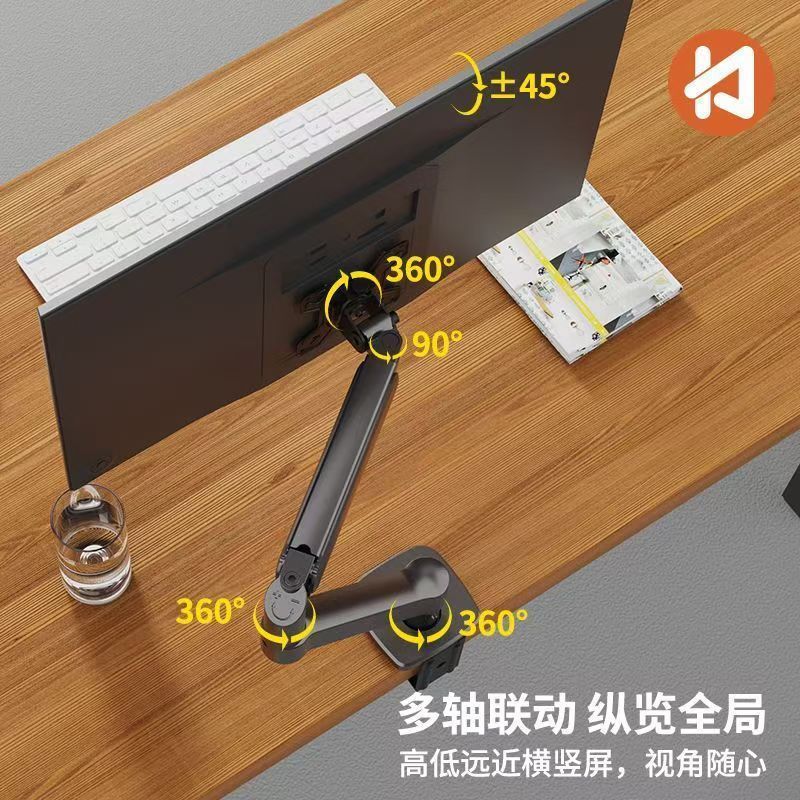 32 дюйма компьютерный монитор подставка дисплей экран консольный стенд механическая рука поворотный подъем настольный без сверления