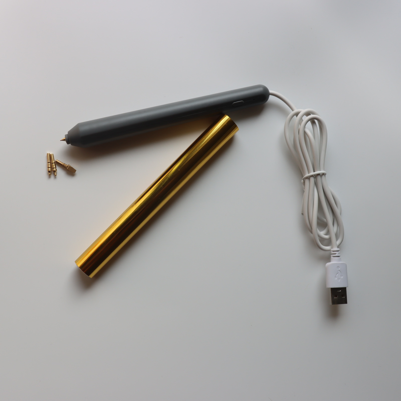 USB charging bronzing pen DIY hand hot stamping tool gold foil creative bronzing heating pen