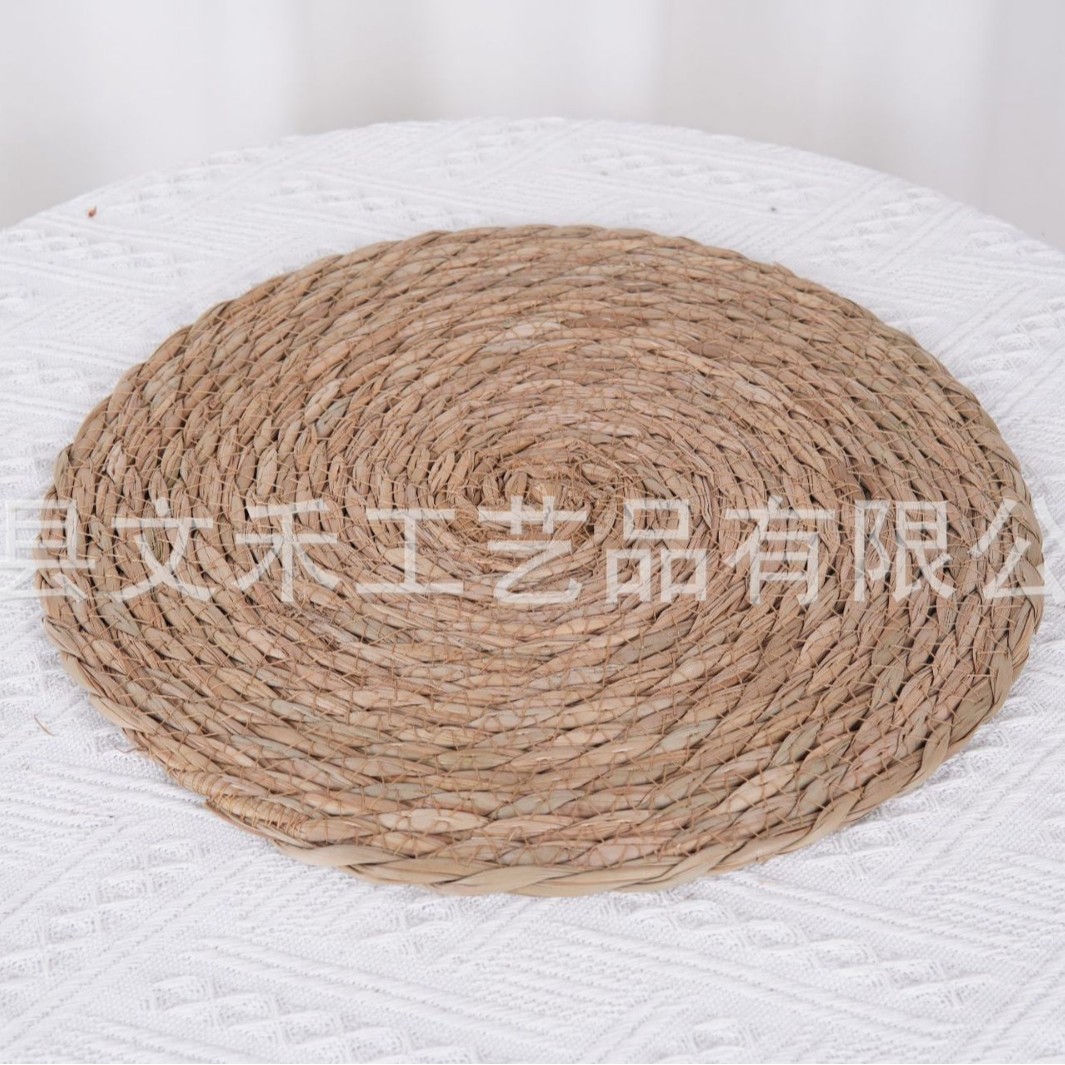 Круглый соломенный коврик, ручная работа, подставка для посуды, оптовая продажа
