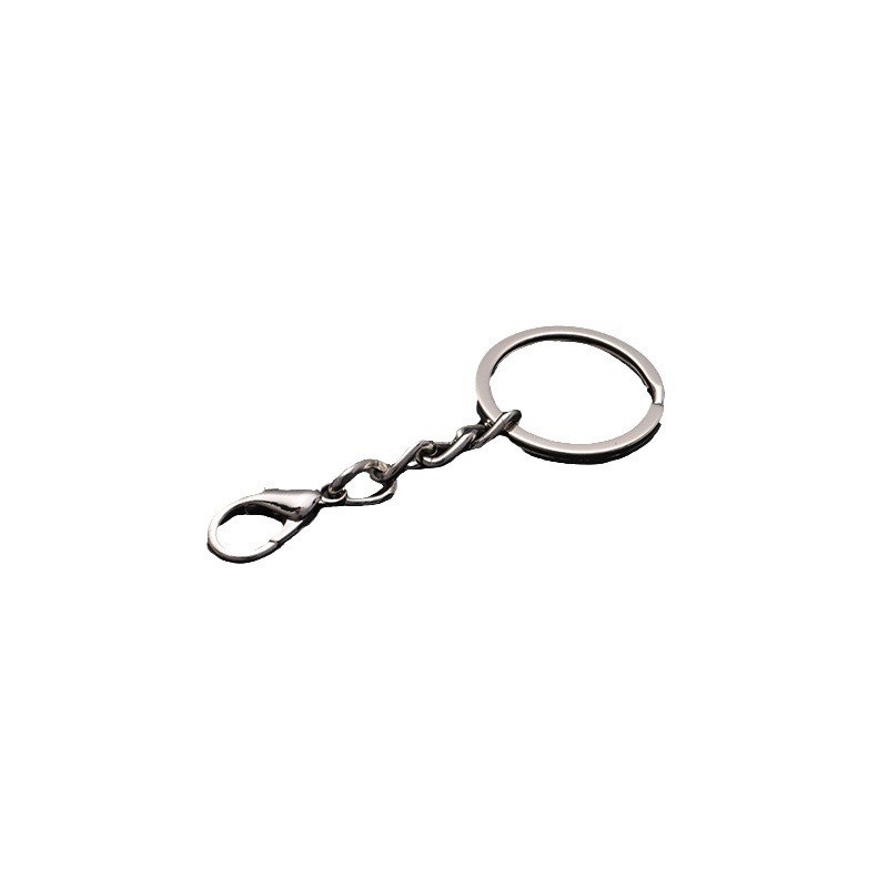 Key ring flat ring clip chain lobster clasp DIY creative chain keychain jewelry accessories hardware wholesale