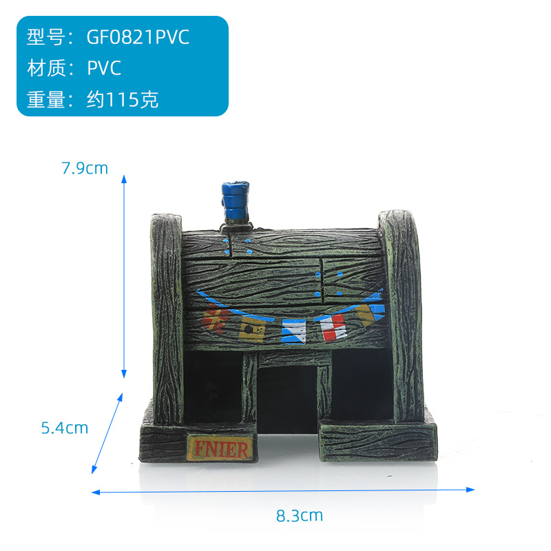 Aquarium fish tank landscape decoration PVC sponge baby cartoon decoration creative doll pineapple house crab meal drop-resistant