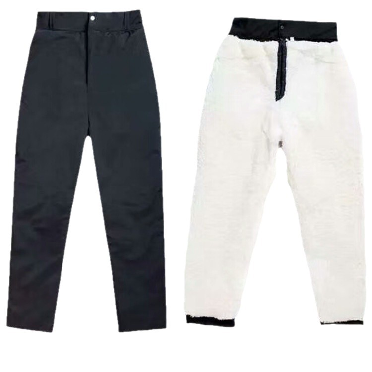 Factory wholesale labor protection leather pants fur integrated sheepskin leather pants warm cold-proof wool leather pants