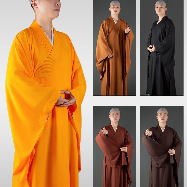 Monk's Robe for Men and Women, Suitable for Autumn and Spring, with Wide Sleeves for Ceremonies