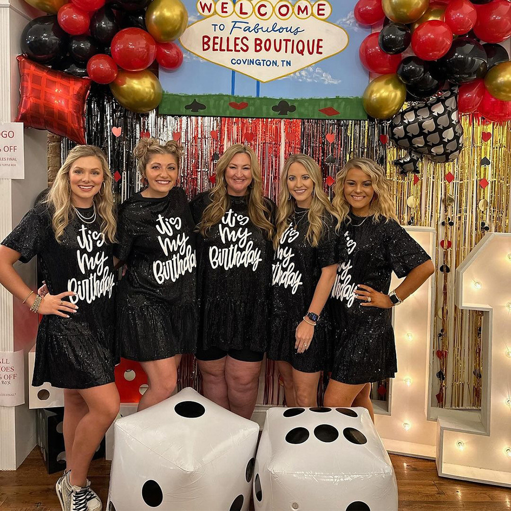 CY900541 European and American foreign trade fashion round neck short sleeve dress Lotus skirt women's loose casual women