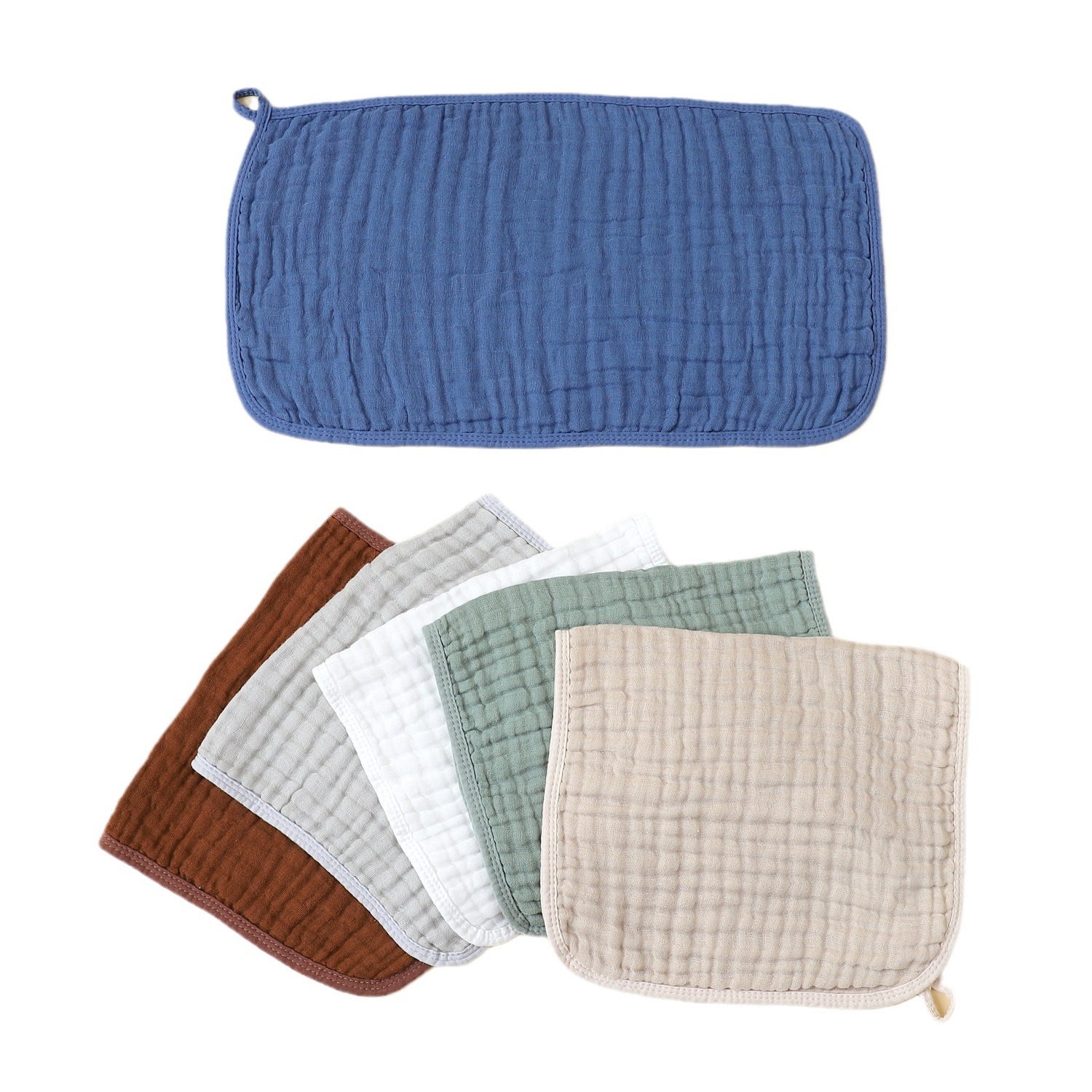 Cross-border Amazon six-layer gauze burp towel ins cotton wrapping towel newborn baby spitting towel