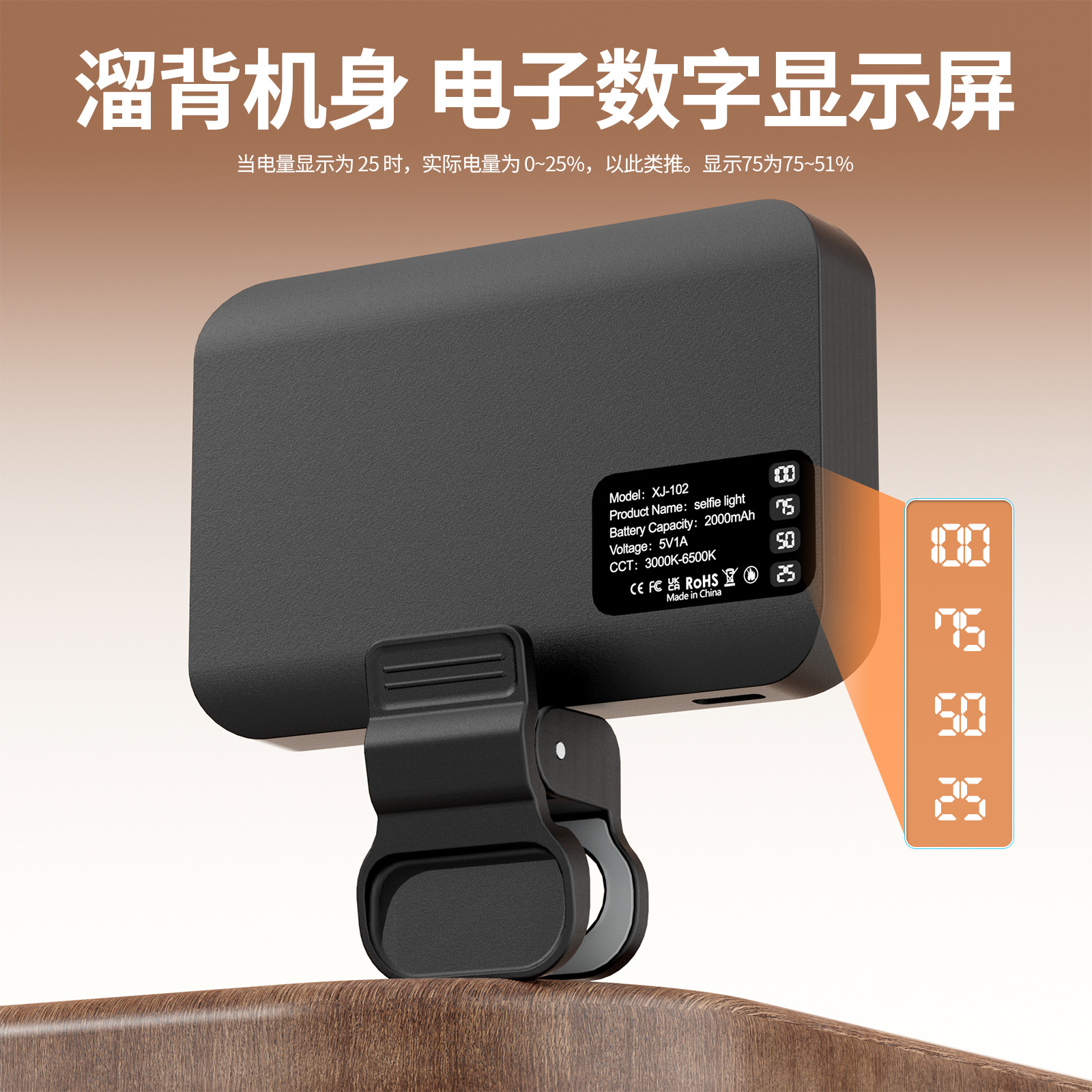 New Mobile Phone Fill Light Cross-Border Amazon Selfie Photography Flash Live Video Conference Portable Pocket Light