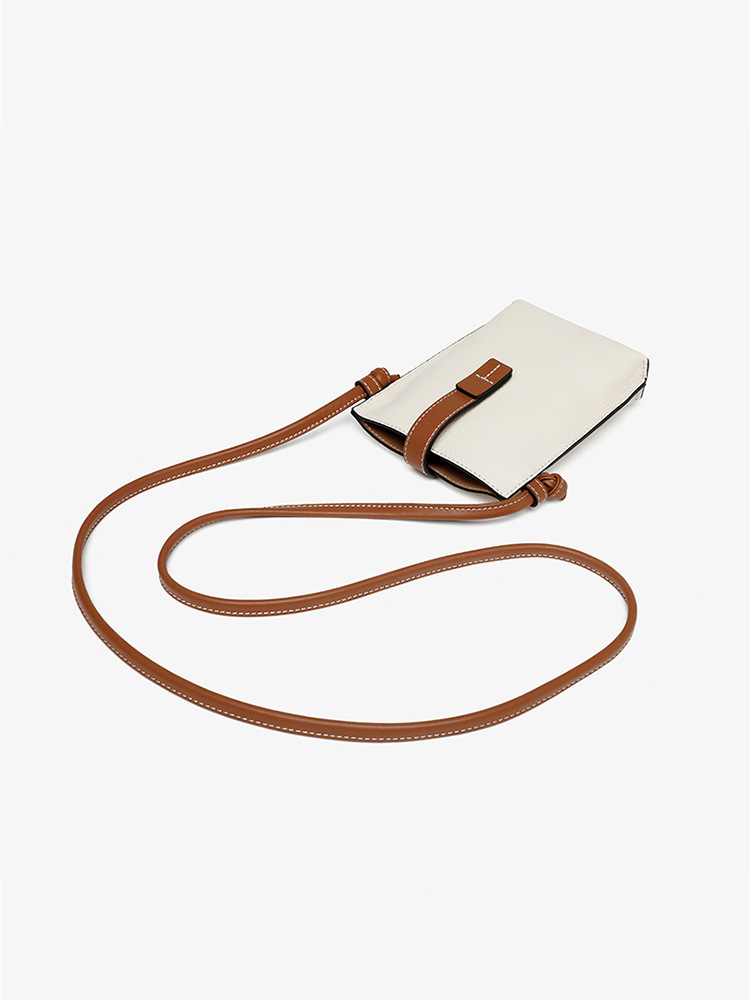 Genuine Leather Mobile Phone Bag, First-Layer Cowhide Small Shoulder Bag, New Single Shoulder Crossbody Bag, Simple and Versatile Bag for Women, Cross-Border Women's Bag