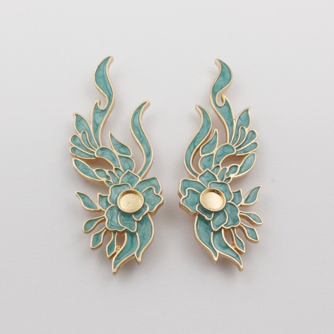 Старинный стиль отлитые медные подвески в виде цветочных лоз, капли масла, эпоксидные подвески, винтажные аксессуары для ханфу, корона для волос, материалы для DIY ювелирных изделий