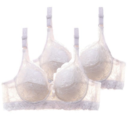 European and American underwear full lace sexy thin cotton chubby girl large Cup plus size adjustable bra