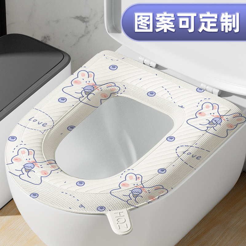 Новый водонепроницаемый комплект кольца для унитаза, универсальный силиконовый наклейка для всех сезонов, домашний коврик для унитаза