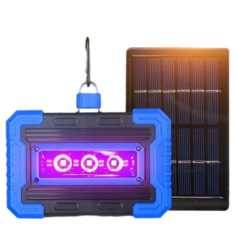 Two-in-one outdoor lighting solar lamp tool lamp portable tent hanging lamp multifunctional bright camping lamp