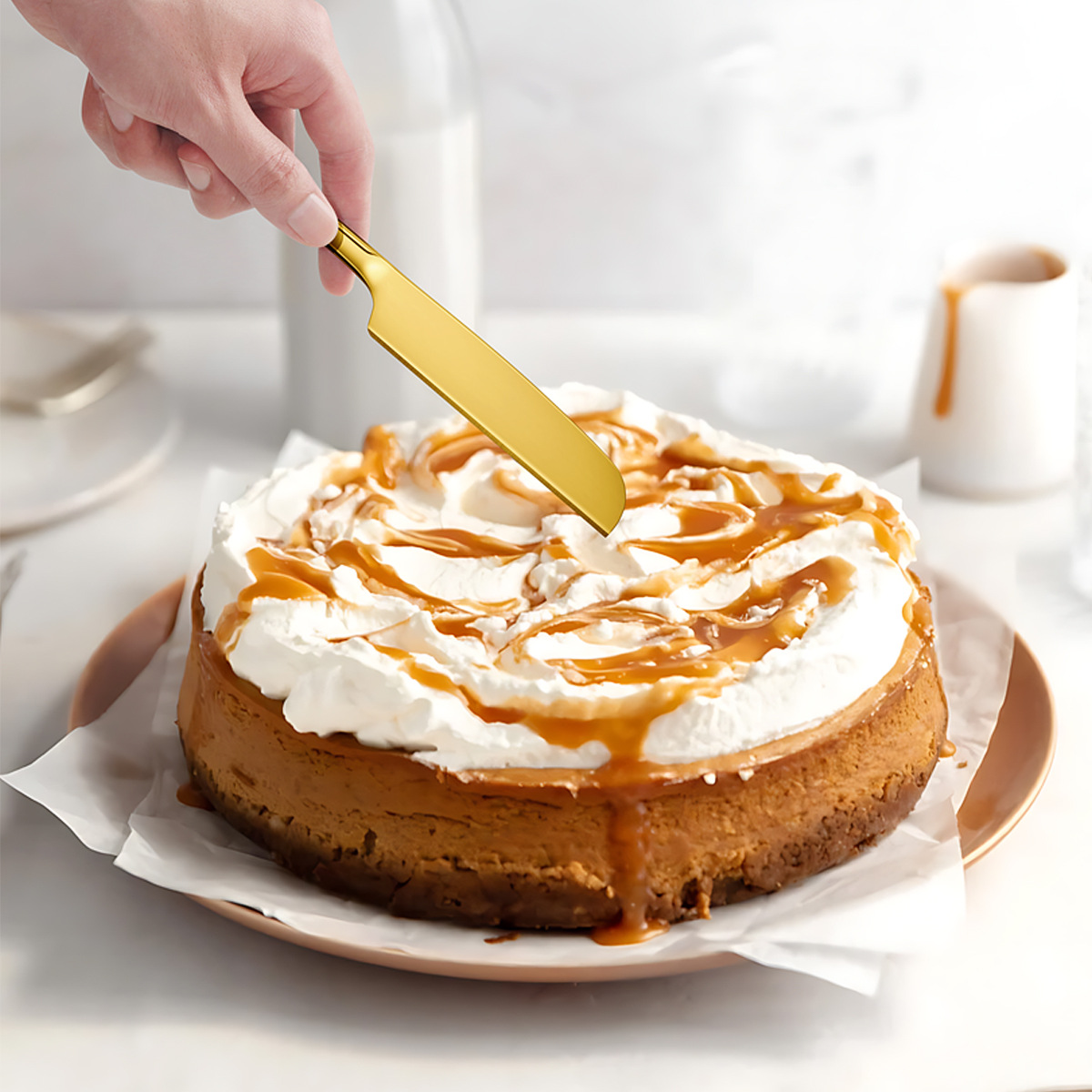 Cross-border Stainless Steel Cake Knife Shovel suit Kitchen Pizza Cutter Creative Baking Household Cream Shovel Knife Gift Box