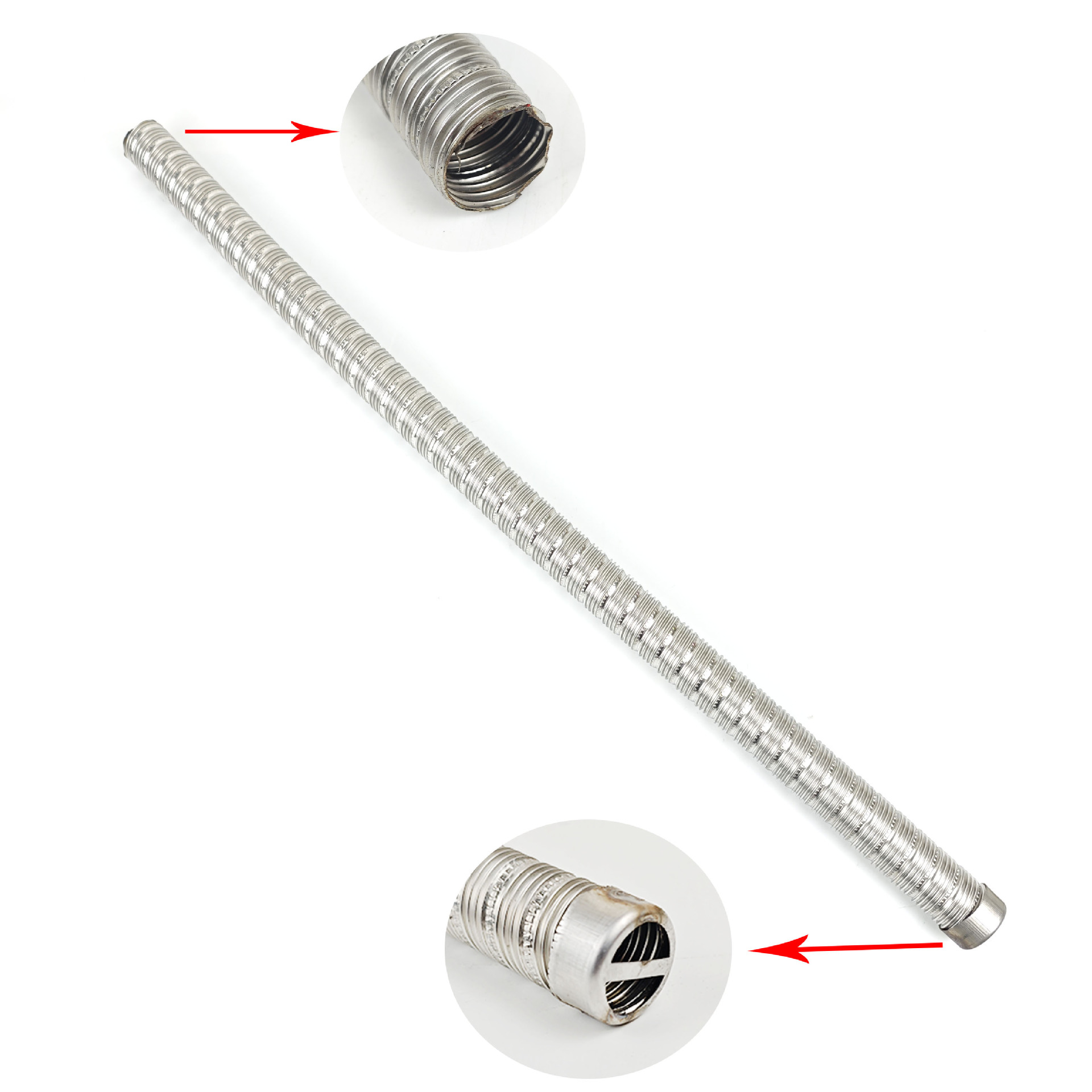 Parking air heater wood heating accessories double stainless steel corrugated pipe exhaust pipe 60cm120cm