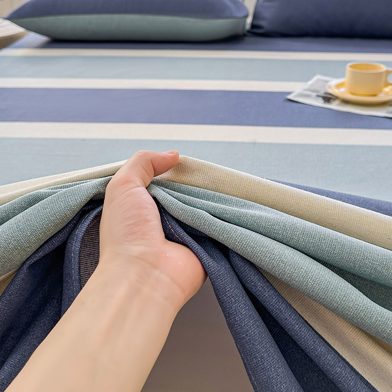 Old Coarse Cloth Bed Sheetss Linen Cotton Linen Pure Cotton 100 Cotton Dormitory Student Home Summer Mat Three-Piece Set