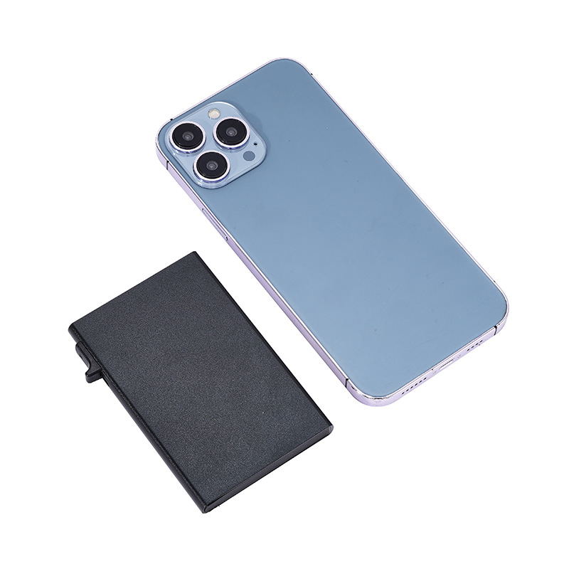 Amazon hot sale rfid blocking aluminum alloy card case automatic pop-up card case laser logo